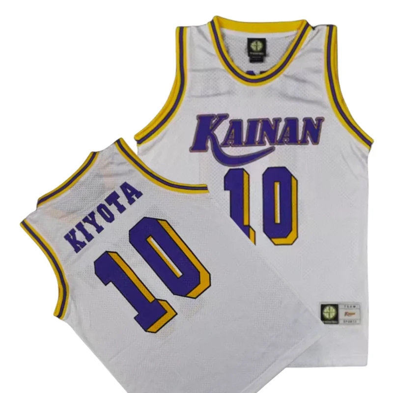 Anime Kainan #10 Nobunga Kiyota Basketball Shirt Soichiro Jin #6 Yoshinori Miyamasu #15 Shinichi Maki Basketball Jersey