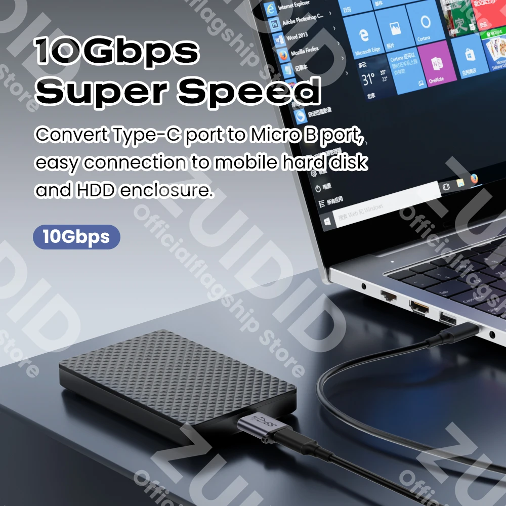 USB A/C to Micro B 3.0 Adapter 10Gbps Super Speed Data Sync Converter Macbook Pro Samsung HDD SSD Type C to Micro B Adapter usb adapter