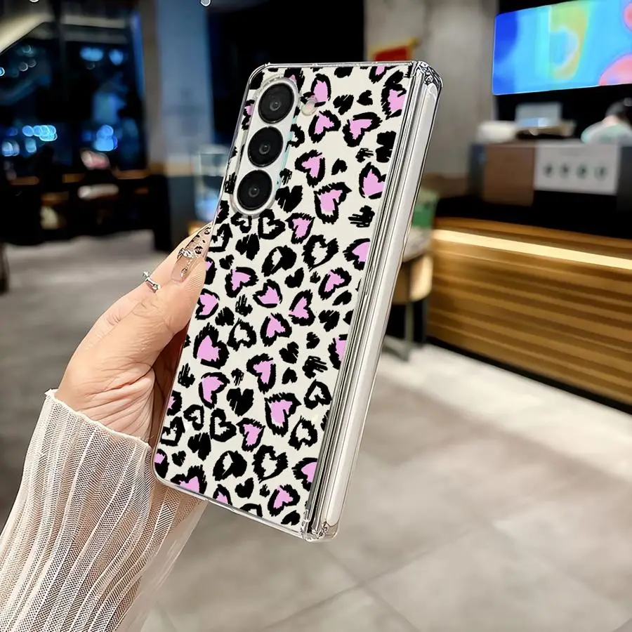 Leopard Print Pink Love Back Phone Cover