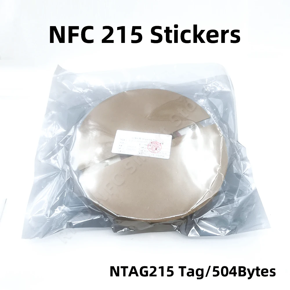 NFC Ntag215 etichetta autoadesiva 13.56MHz ISO14443A adesivo bianco Ntag 215 NFC telefono disponibile etichetta adesiva adesivi RFID