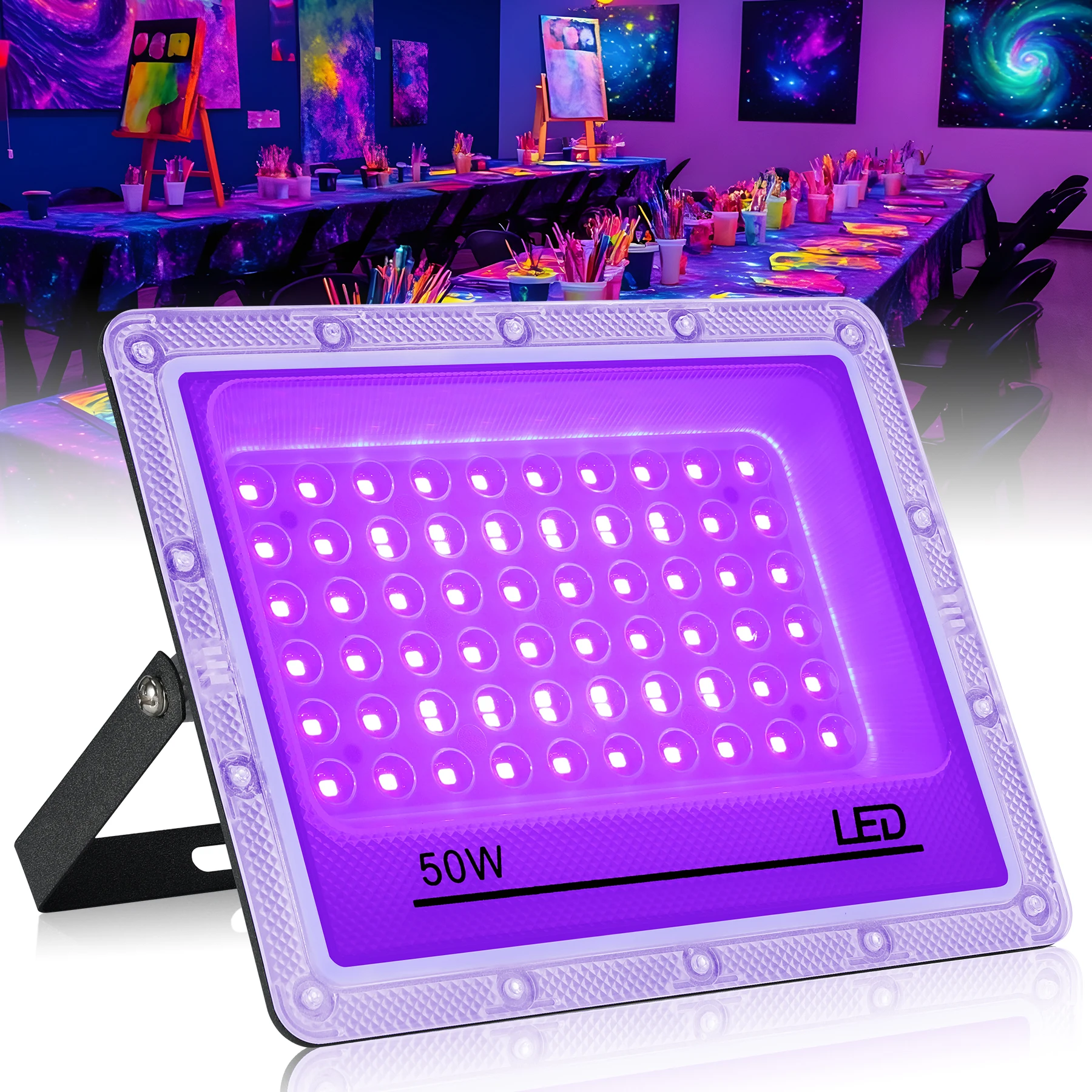 ตัวเลือกสินค้า ไฟ LED สีดำ 50W 100W 150W สำหรับกลางแจ้ง