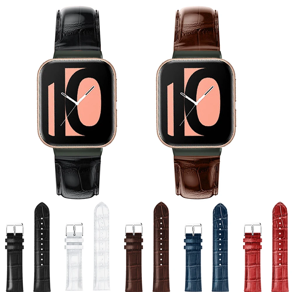 

Genuine Leather Strap For Oppo Watch Band 42mm/46mm Smartwatch Replacement Belt For Oppo Watch Band 2 42MM 46MM Correa Wristband