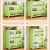 Modern Carbon Steel Kitchen Cabinets for Home Multi-layer Dustproof Pink Cabinet Creative Simple Design Furniture for Kitchen 6