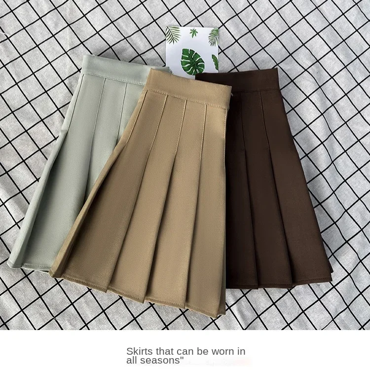 Women's Skirt Fashion Summer High Waist Black a Line Mini Pleated Short Skirts for School Girls Korean Style Ladies Clothing