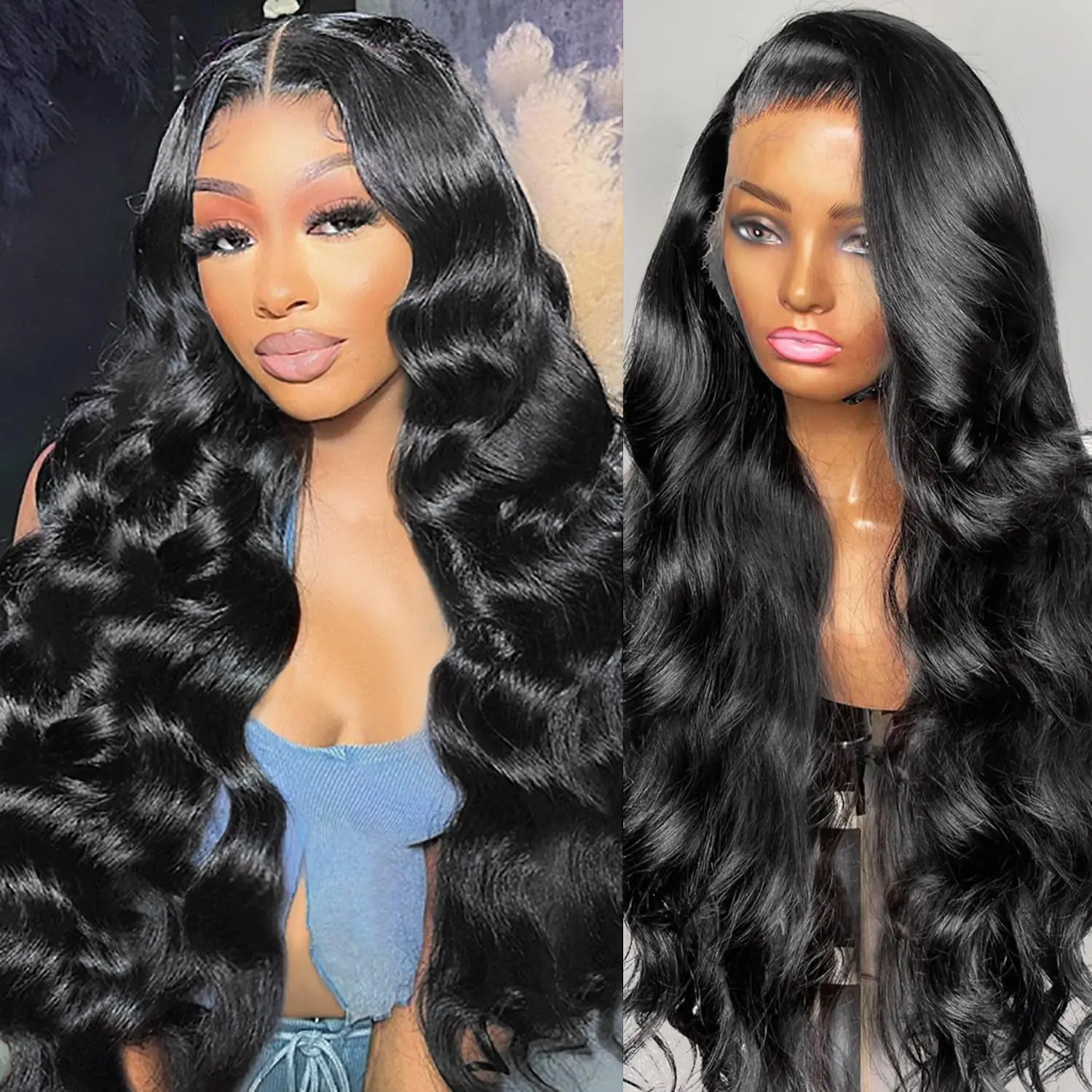 Body Wave Human Hair wigs 13x6/4 Transparent Lace Front Wigs HD Lace Frontal Wigs Body Wave 30 inches 4x4 Human Hair Lace Wigs