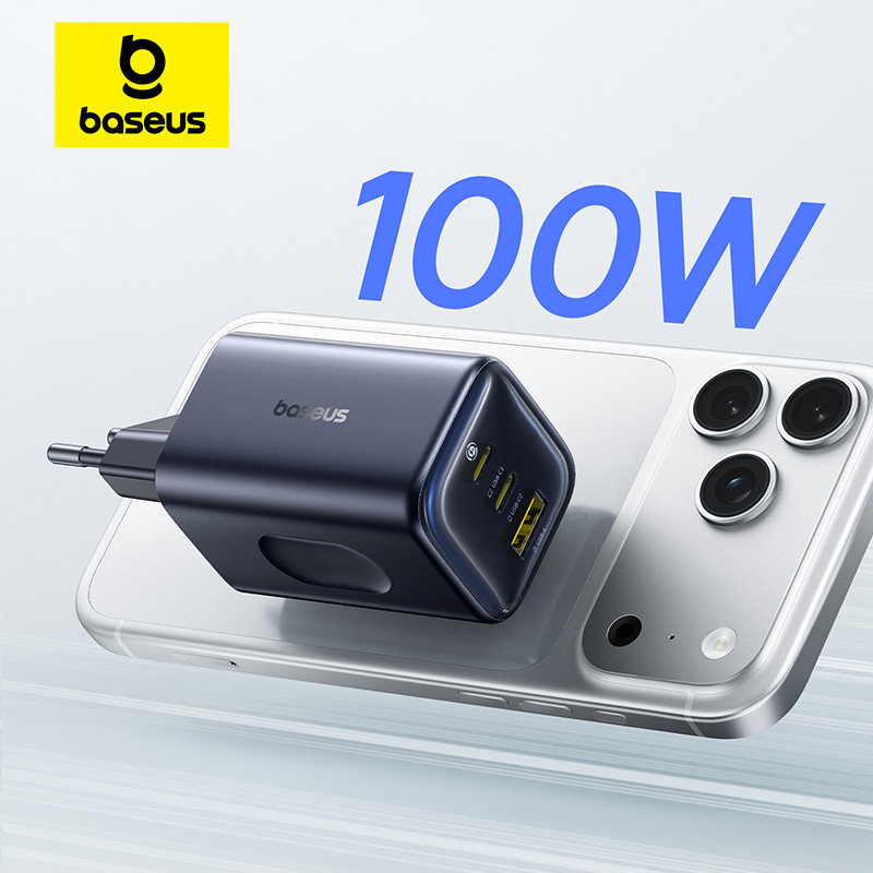  Baseus 100W GaN Charger PD Charge Type C USB Charger Support PD QC Phone Charger For iPhone 17 16 iPad Travel Charger Portable 