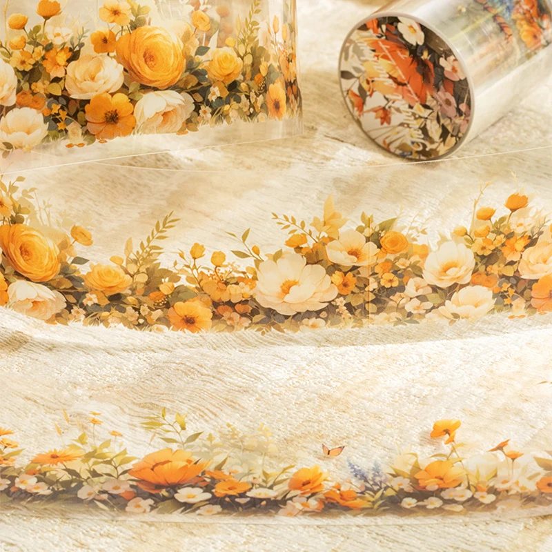 Mr. Paper, 4 Styles, 200cm/roll, Autumn Themed Floral Tape, Diary Scrapbook, Handmade Landscape Decoration Sticker Tape 3