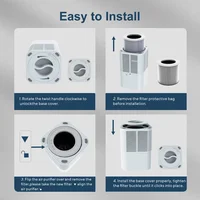 Air Cleaner for Living Room Home with HEPA Filter Portable Small Air Purifier for Allergies Pollen Dust Purifying Air EU/US Plug 5