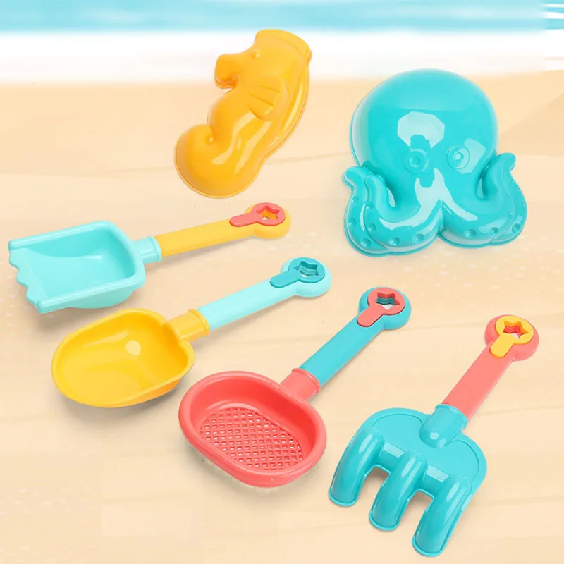 13/18PCS Children Toys Summer Beach Game Sand Bucket Shovel Silicone Sandbox Cube Accessories Bag Outdoor Water Toys for Kids 4