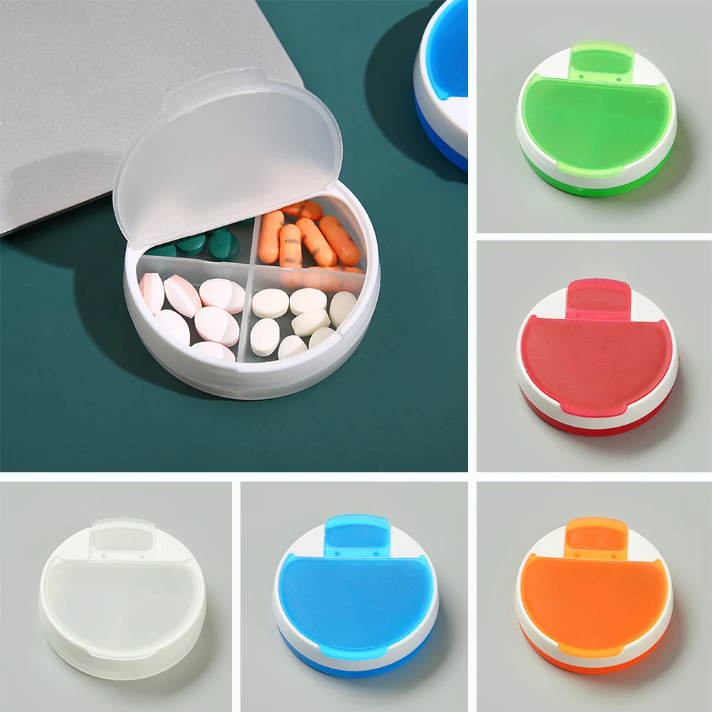 

Dispenser Organizer Pill Box 4 Grids Pills Case Pill Medicine Box Jewelry Beads Nail Art Storage Box