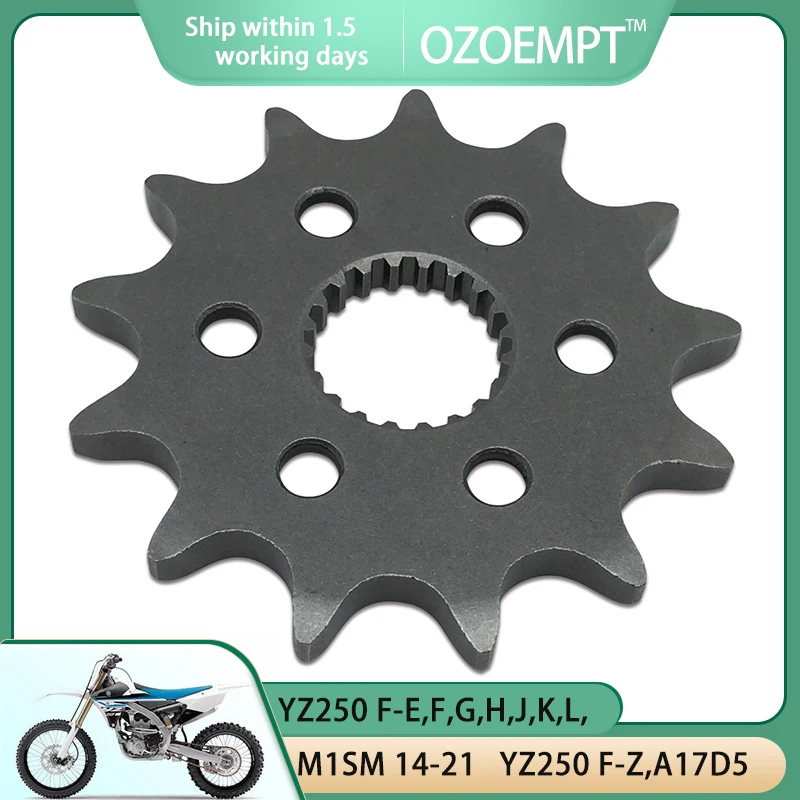 

OZOEMPT 520-13T Motorcycle Front Sprocket Apply to YZ250 F-T,V,W,X,Y (4-Stroke),F-Z,A,B,D17D6/7/8,F-E,F,G,H,J,K,L,M1SM,F-Z,A17D5