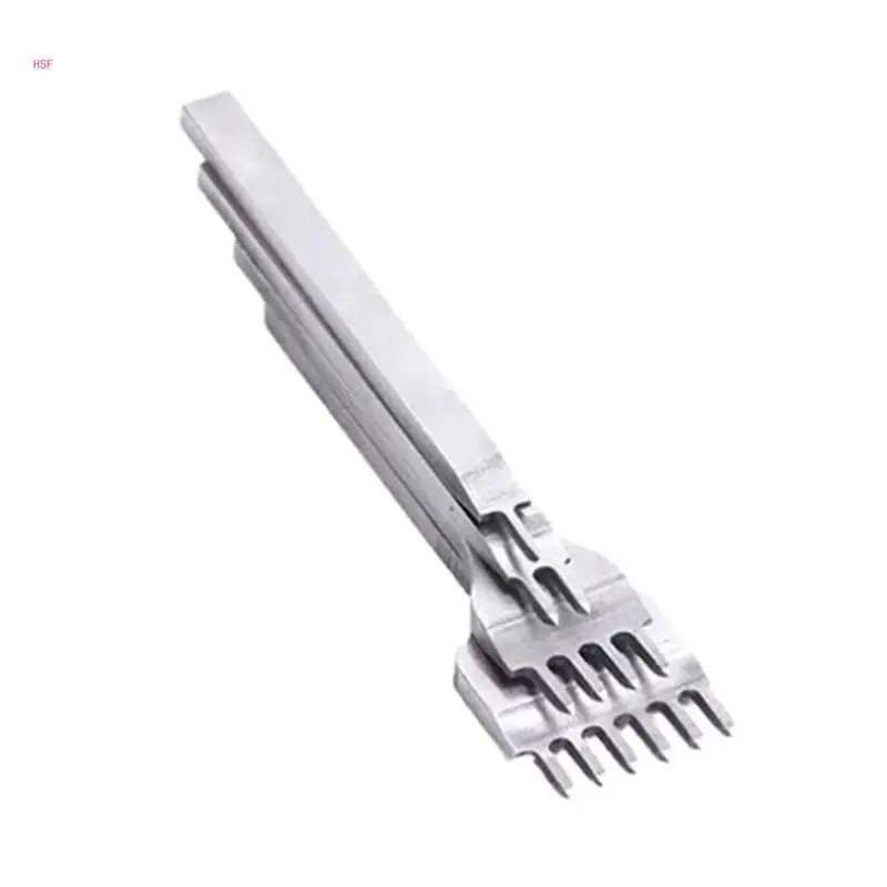 4pcs 가죽 공예 도구 간격 펀치 3/4/5/6mm 구멍 치즐 레이싱 바느질 바느질 DIY 가죽 공예 도구 DIY