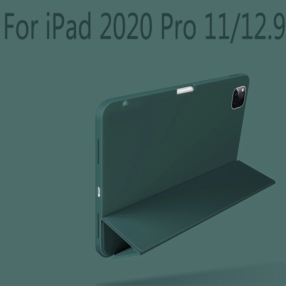 

Чехол для iPad M1 Pro 11 2021, чехол со слотом для ручки, чехол с тройной подставкой, чехол для iPad M1 Pro 12.9, чехол 2020 Pro 12,9, чехол для Pro11 2nd