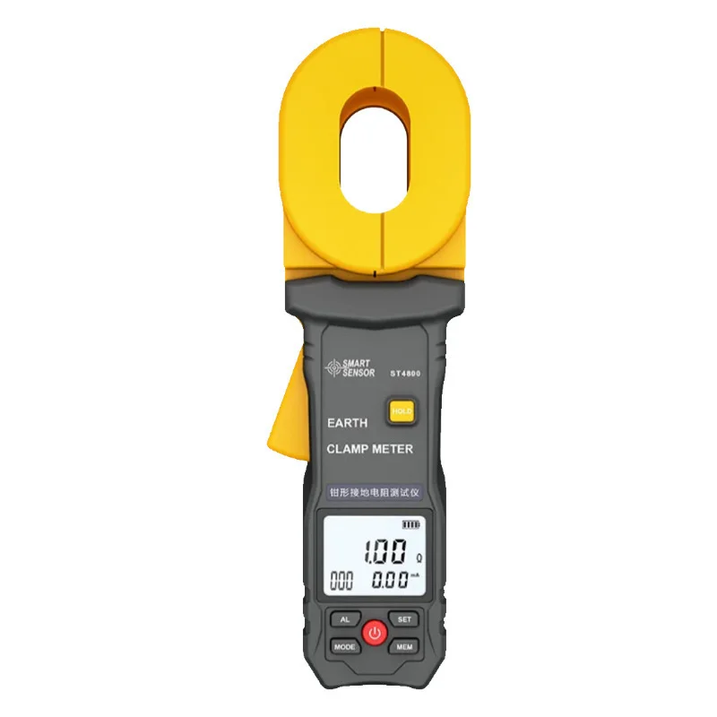ST4100 Clamp On Grounding Resistance Tester Lightning Protection Grounding Resistance Meter Leakage Current Tester ST4800