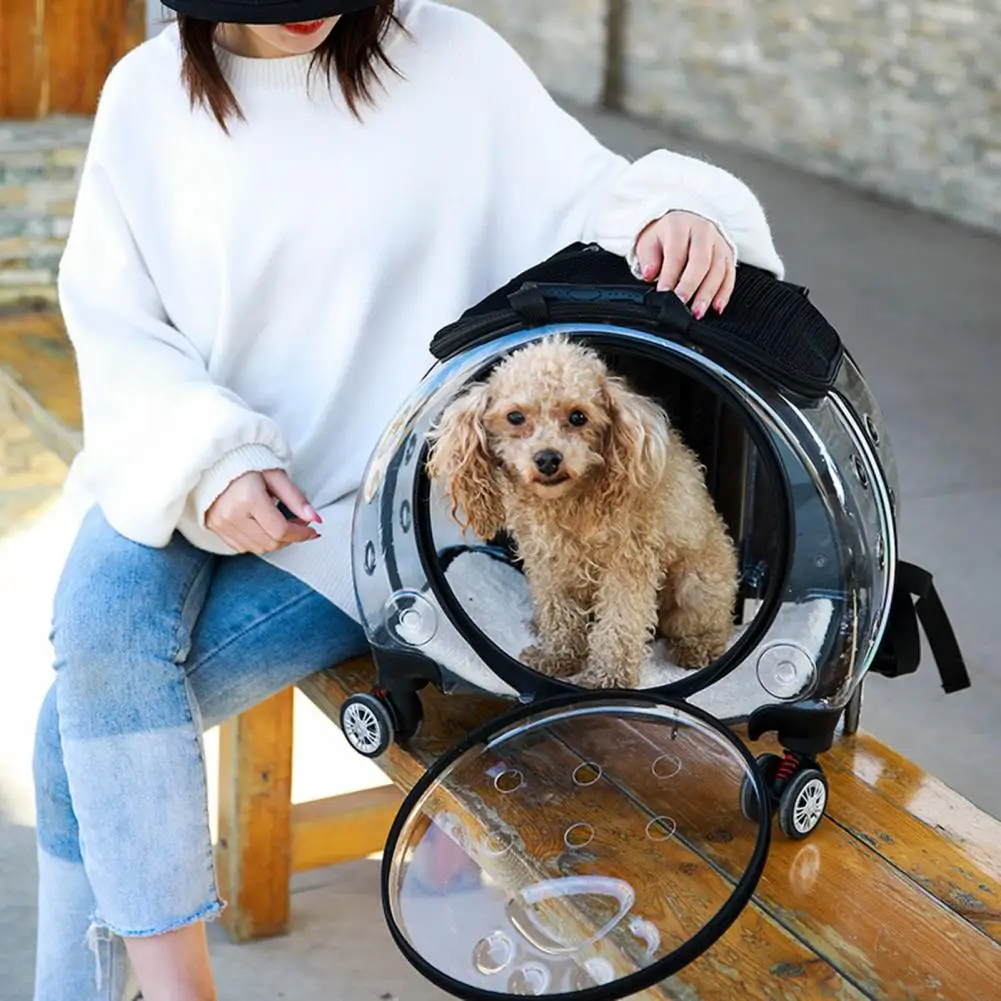 Portable Cat Bag Pet Trolley Bag Pet Flight Case with Trolley Wheel Cat Dogs Carriers Bags for Outdoor Travel Camping