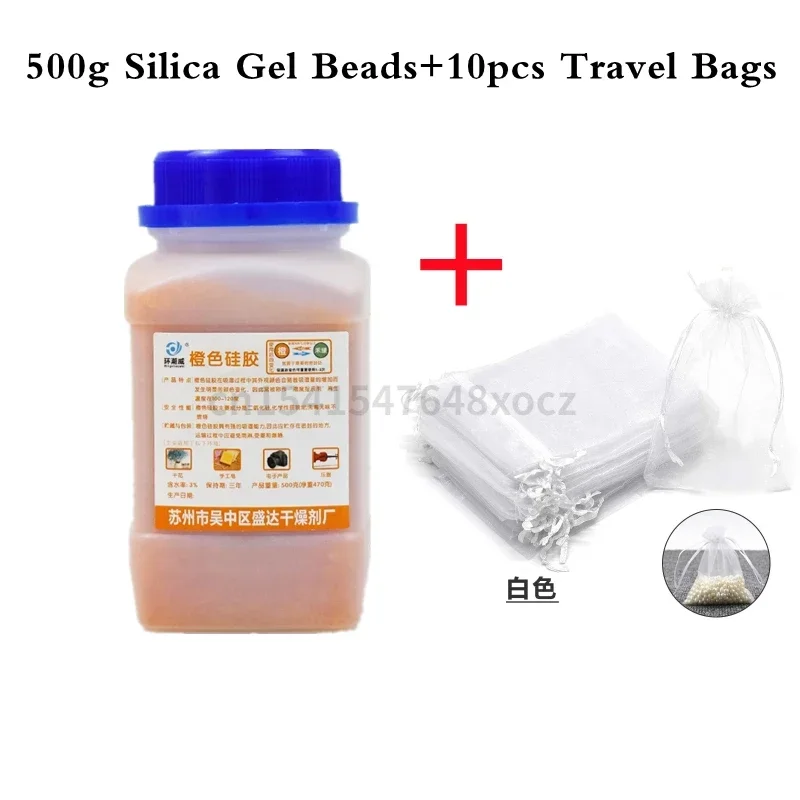 500g Bule Reusable Silica Gel Beads Moisture Absorber Beads Color-Changing Silica Gel Desiccan Mold Remover Absorbent
