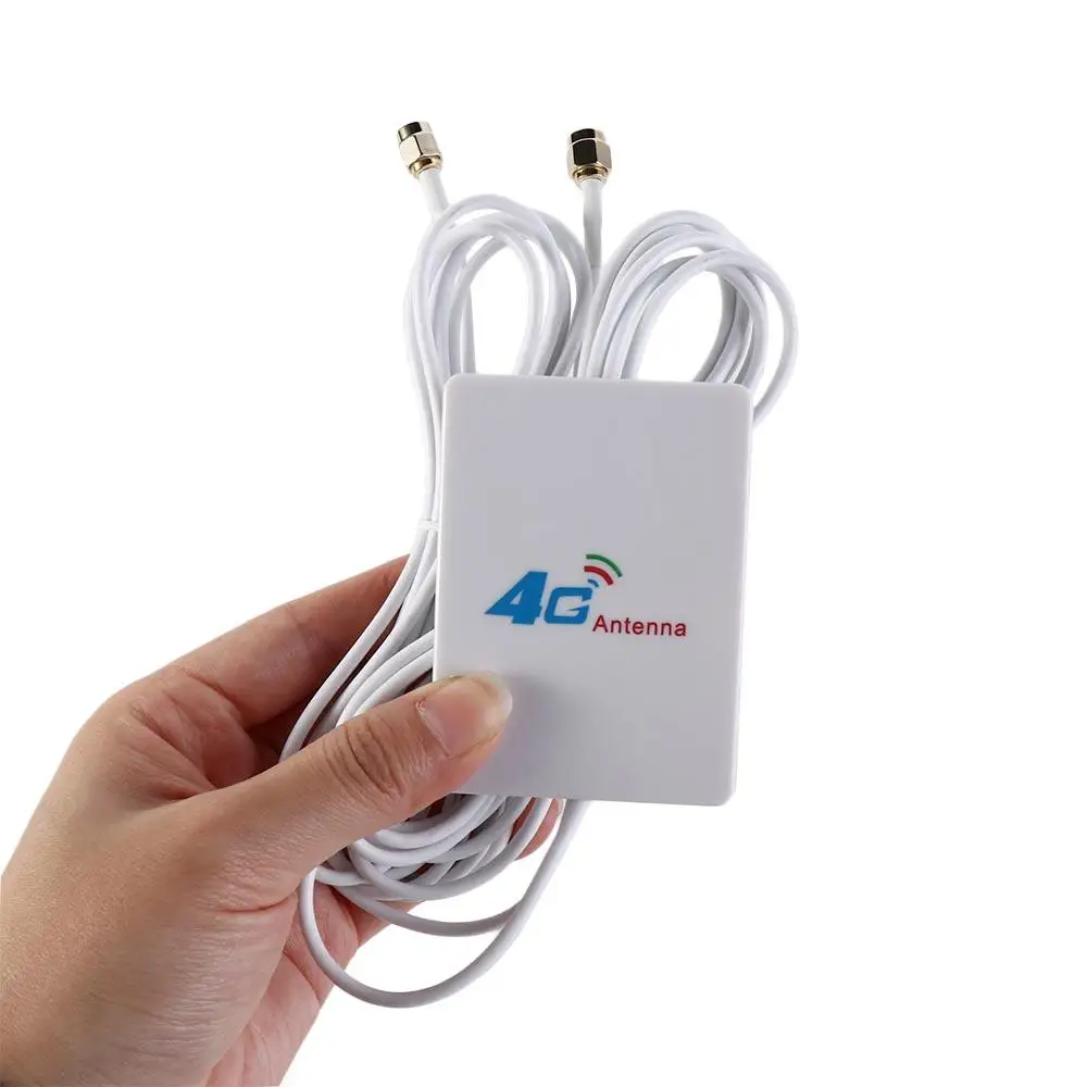 LTE Antenna 1pc 2M Cable 3G 4G TS9 CRC9 SMA Enhanced Signal SMA Connector External Antenna Router Adapter