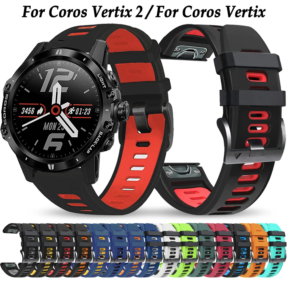 

Ремешок силиконовый для часов Coros Vertix 2/Garmin Fenix 7X 7 6X 6 Pro 5 5X Plus, 26 мм 22 мм