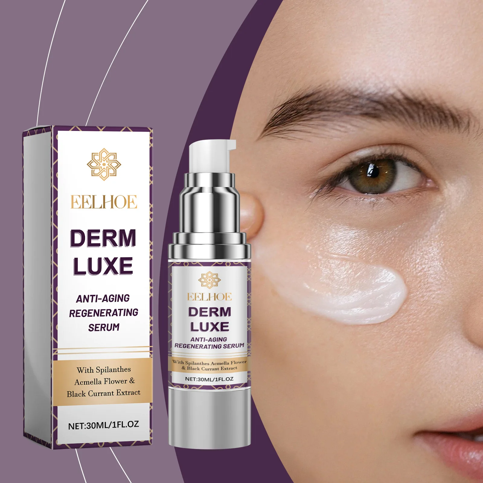 EELHOE Firming Face Serum Improve Elastic for Face Anti Aging Lines and Wrinkles Remover Moisturizing Facial Smooth Skin Serum 3