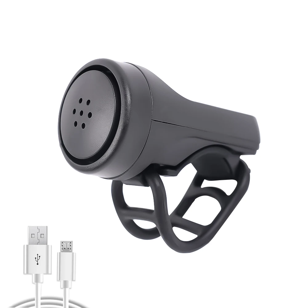 USB Rechargeable Bicycle Motorcycle Electric Bell Horn 4 Modes Mountain Road  Cycling Anti-theft Alarm Horn Bike Accessories - AliExpress