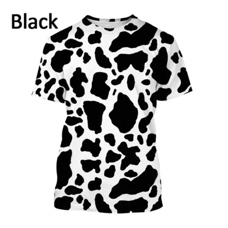 

New Fashion Cow Pattern 3d Printed T-shirt For Men Women Clothing Casual Short Sleeve Cool Streetwear Baggy Tops Breathable Tees