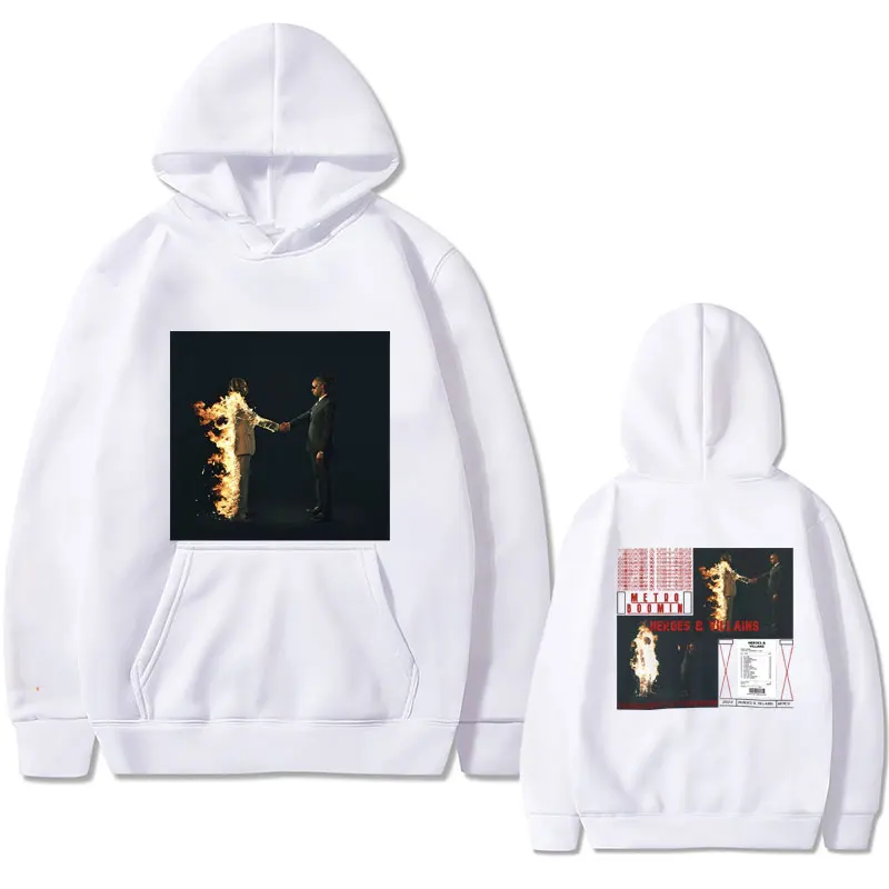 Rapper Metro Boomin Heroes & Villains Album Cover Graphic Print Hoodie Men Hip Hop Oversized Pullover Unisex Vintage Streetwear