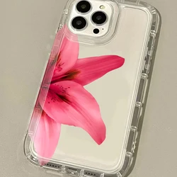 Chic Pretty Pink Sakura Flower Clear Silicone Phone Case - A73 5G (1)