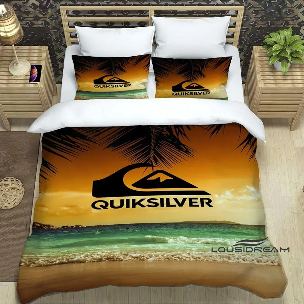 

Fashion Quiksilver Logo Bedding Set Fashion 3D Printing Home Decoration Boy Girl King Size Bedding Set Quilt Cover Pillowcas