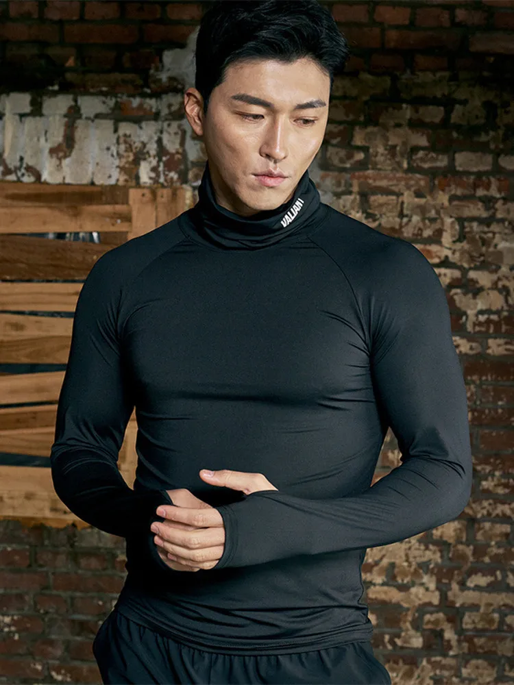 Men's Fitness T-shirt Long Sleeved Tight Fitting Clothes, Running Compression High Elasticity Sports Quick Drying Clothes High