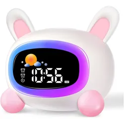 Children's Sleep Trainer & Sound Machine Alarm Clock - Perfect Birthday Gift (Rabbit)