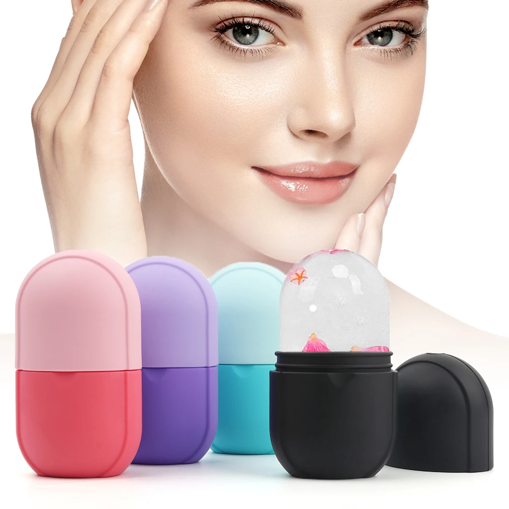 Silicone Ice Roller Cube Trays Ice Massager Face Massager Roller Reduce Acne Shrink Pores Skin Care Lifting Contouring Tools skin care face lifting contouring tool silicone ice cube trays ice globe ice balls face massager facial roller reduce acne