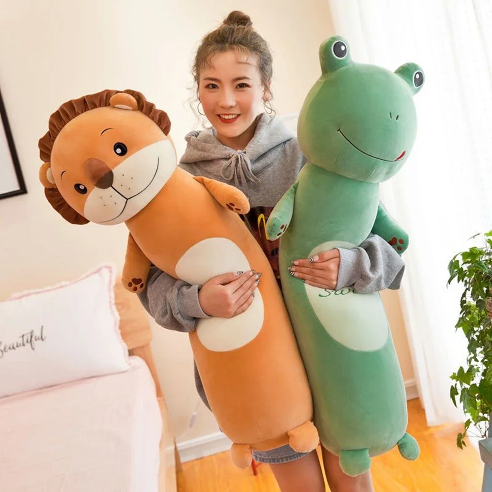 50CM Soft Strip Sleep Cylinder Throw Pillow Plush Toy Creative Lazy Children's Animal Cute Bed Comfort Bunny Doll Festival Gift 5