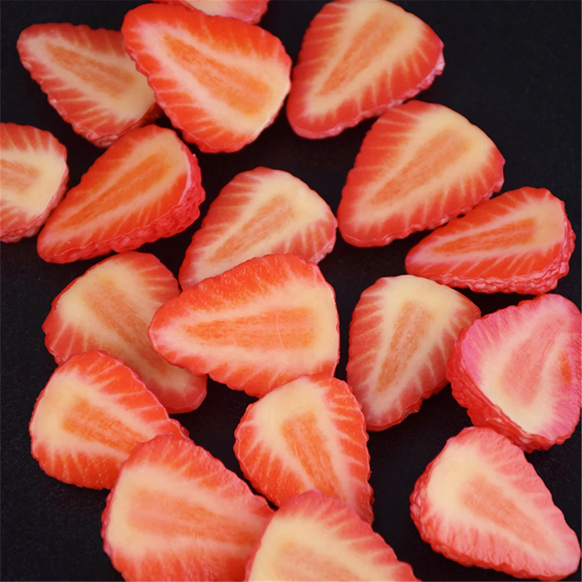 3PCS Simulated Strawberry Slices Banana Slices Kiwi Slices Decorative Props Dessert Decor Props Photography DIY Handmade Process