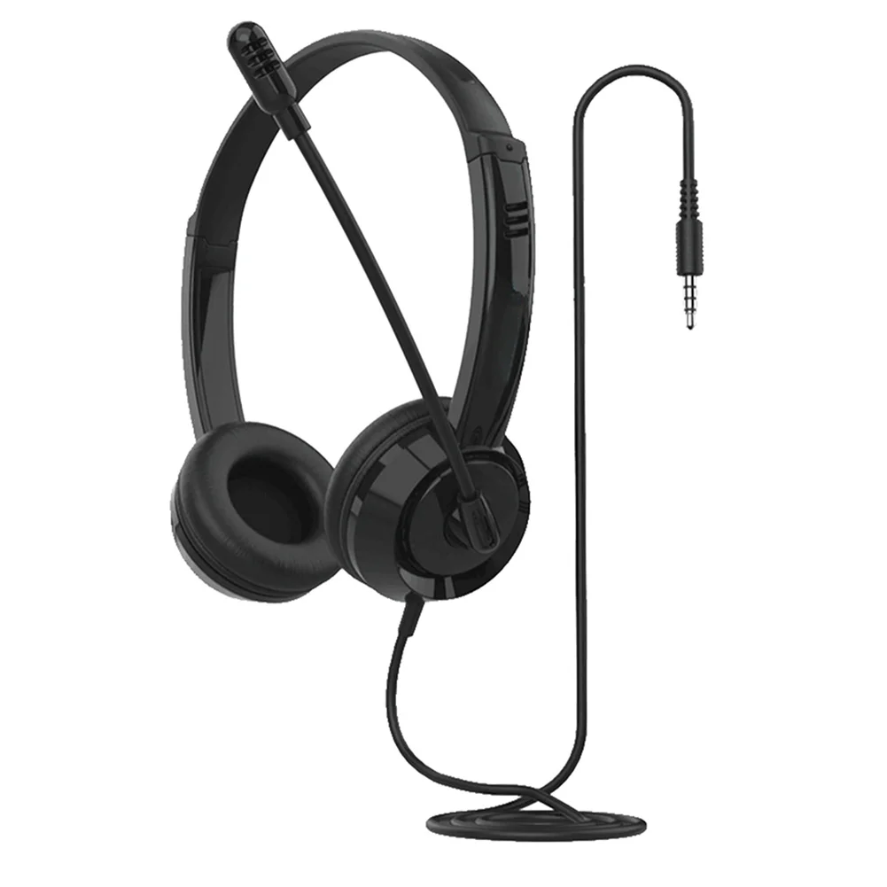 전화 운영자 콜센터 유선 헤드셋, 3.5mm USB, 사무실 소음 차단, 조정 가능한 헤드밴드, 마이크 PC 컴퓨터