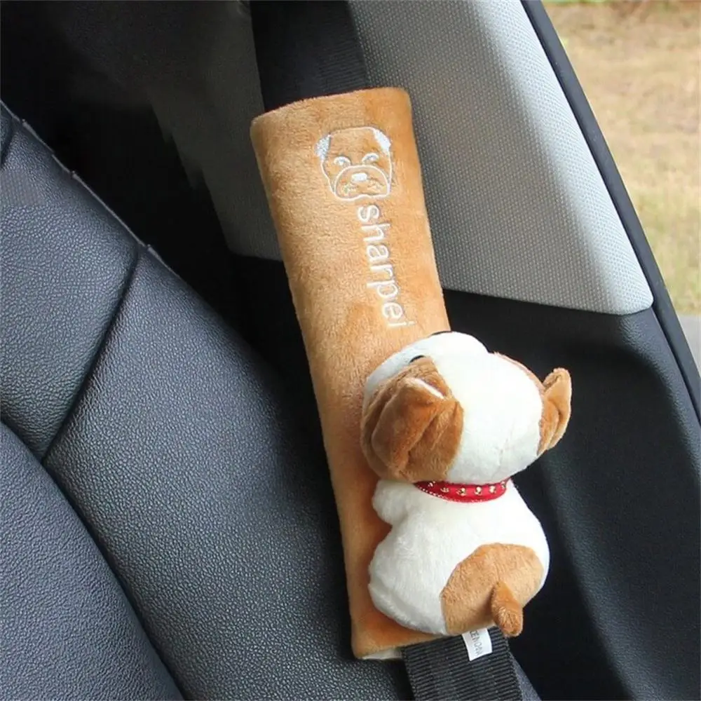 

Universal Cartoon Car Seat Belt Cover Shoulder Pad Warm Flannel Durable Interior Seat Cushion Safety Protection For Adults/Kids