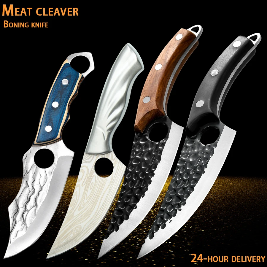 Stainless Steel Boning Knife Meat Cleaver Knife Handmade Forged