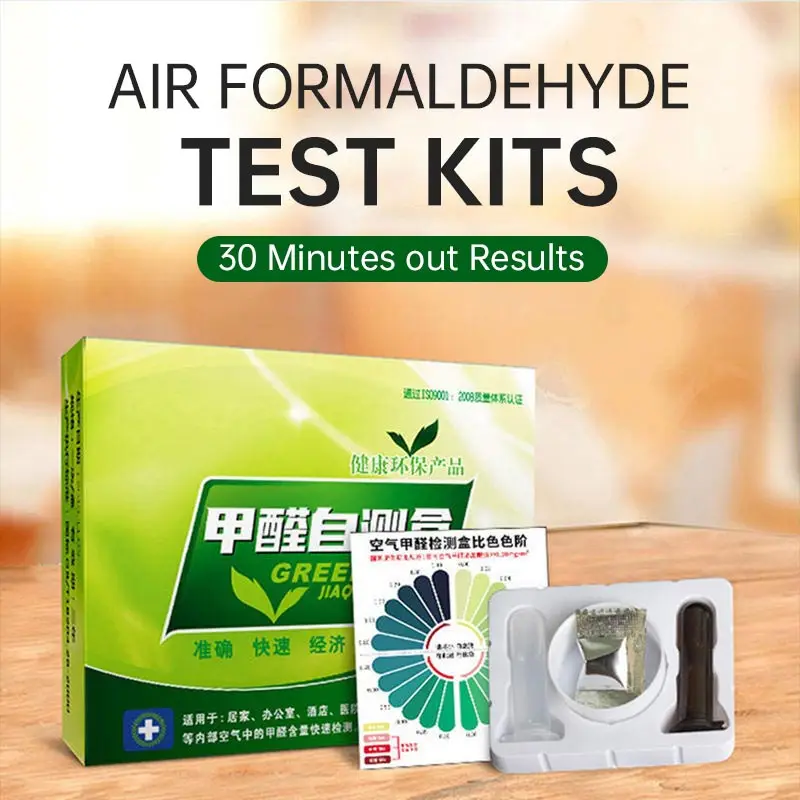 Kit Di Test Della Formaldeide Carta Reattiva Nuova Casa Test Della Qualità Dell'Aria Interna Tester Della Provetta Del Reagente Rilevatore Di Gas Auto