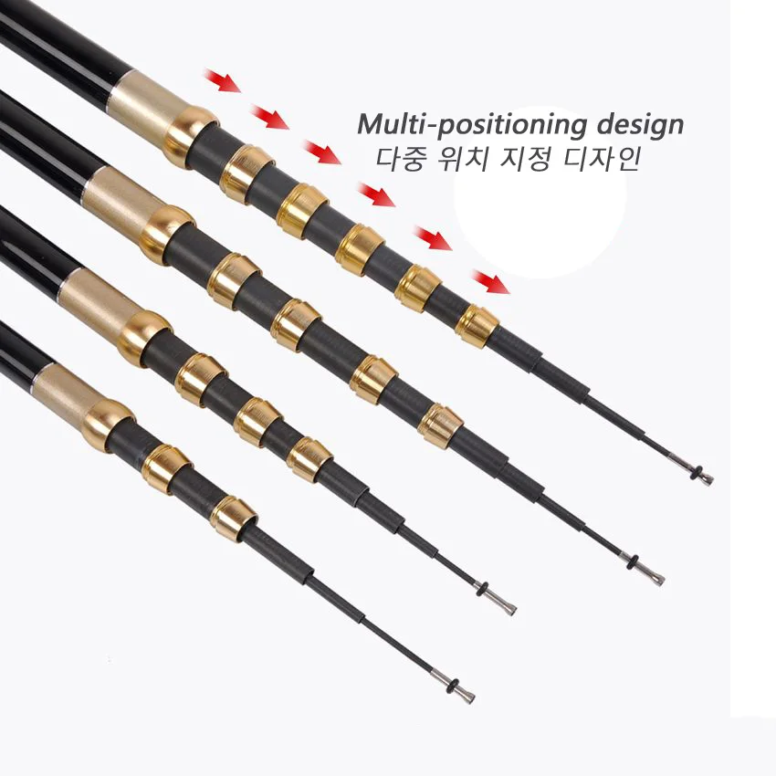 Ultralight Hollow Rod 4.5m 5.4m 6.3m 7.2m Fishing Pole Short Sections 28  Tone Spinning Olta Carbon Fiber Hard Stream Peche Pesca