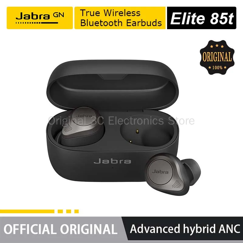 

Original Jabra Elite 85t True Wireless Bluetooth Headphones In Ear Sports Headset with Charging Case Active Noise Earphones