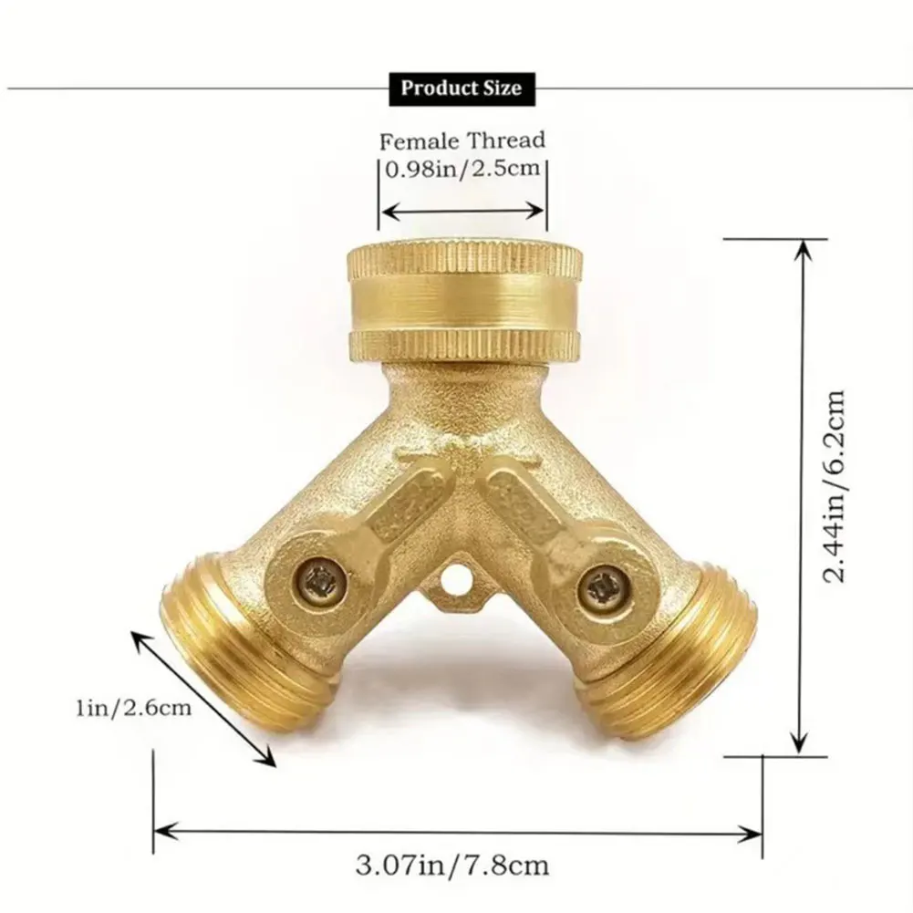 Garden Watering Two Way Hose Splitters Connector 3/4 Inch Garden Tap Water Splitter Y Conector Drip Irrigation Adapter