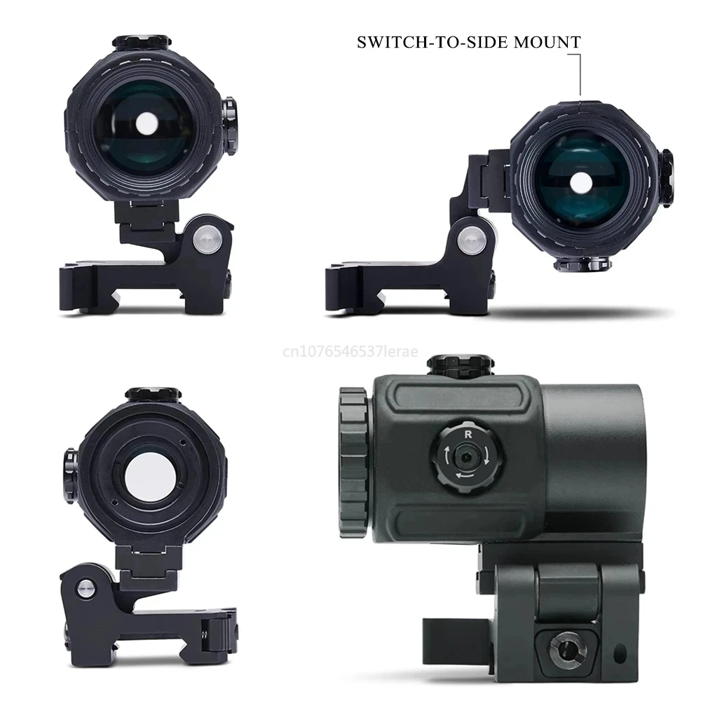 Tactical Airsoft G45 5X Magnifier 558 553 EXPS3 Red Dot Combo Scope Optics QD Mount Weaver Fit 20MM Rail Mount With Full Marking 4