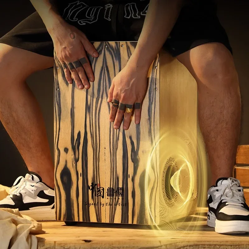 Solid Wood Cajon Box Drum Professional Hand Drums Portable Beginner Tambourine Meditation Sounds Fantastic Musical Instrument musical percussion instruments wooden hand drum