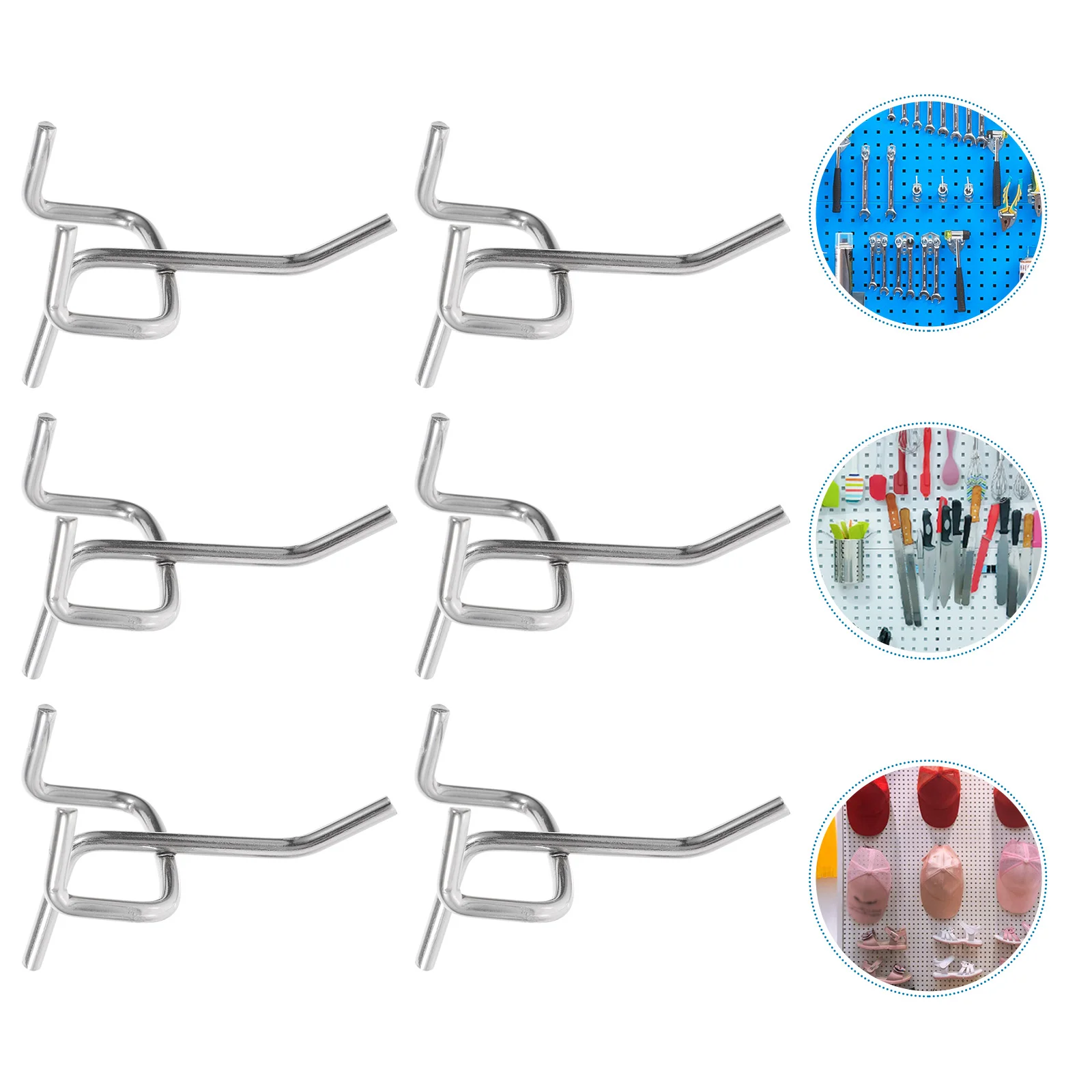 

50 Pcs Peg Board Hook Pegboard for Store Metal Iron Nail Garage Hanging Hooks Hangers Home Shelving Utility