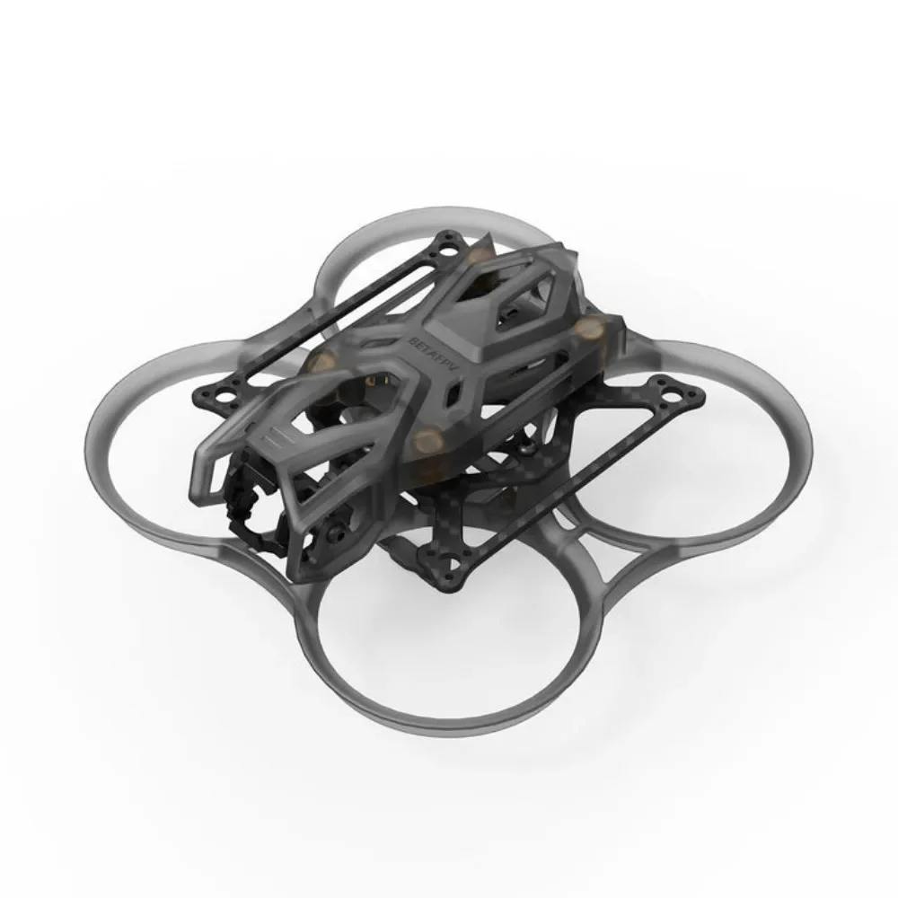 Pièces de rechange de châssis et carénage pour drone FPV micro whoop, prêtes à être montées sur un cadre de drone.