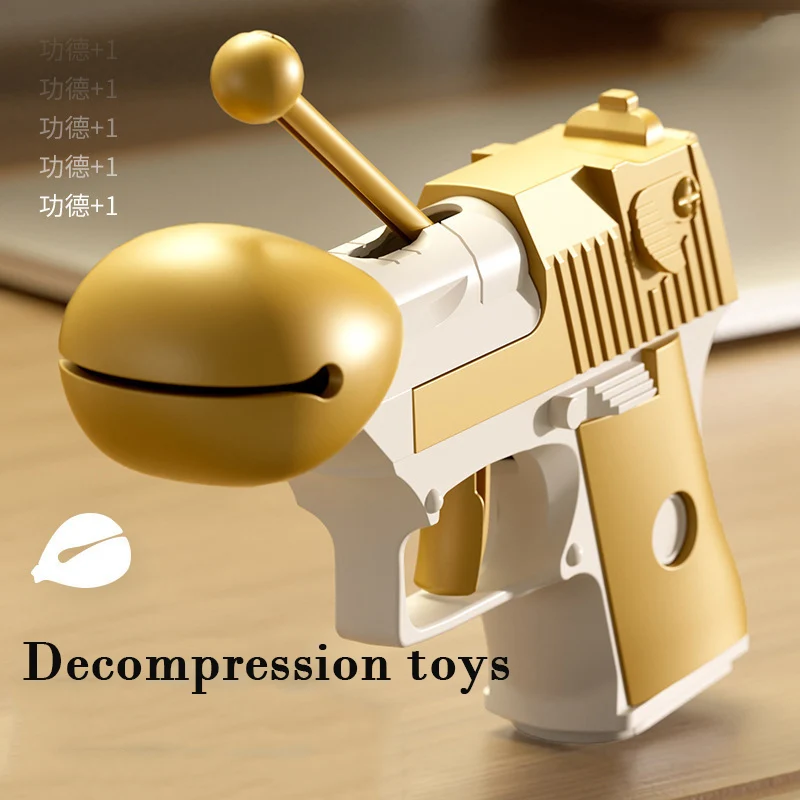 3D Printing Fidget Radish Gun Decompression toys Mini Desert Eagle Wooden Fish Fidget Adults Stress Relief Toy Christmas Gift fidget toys,anti stress toys
