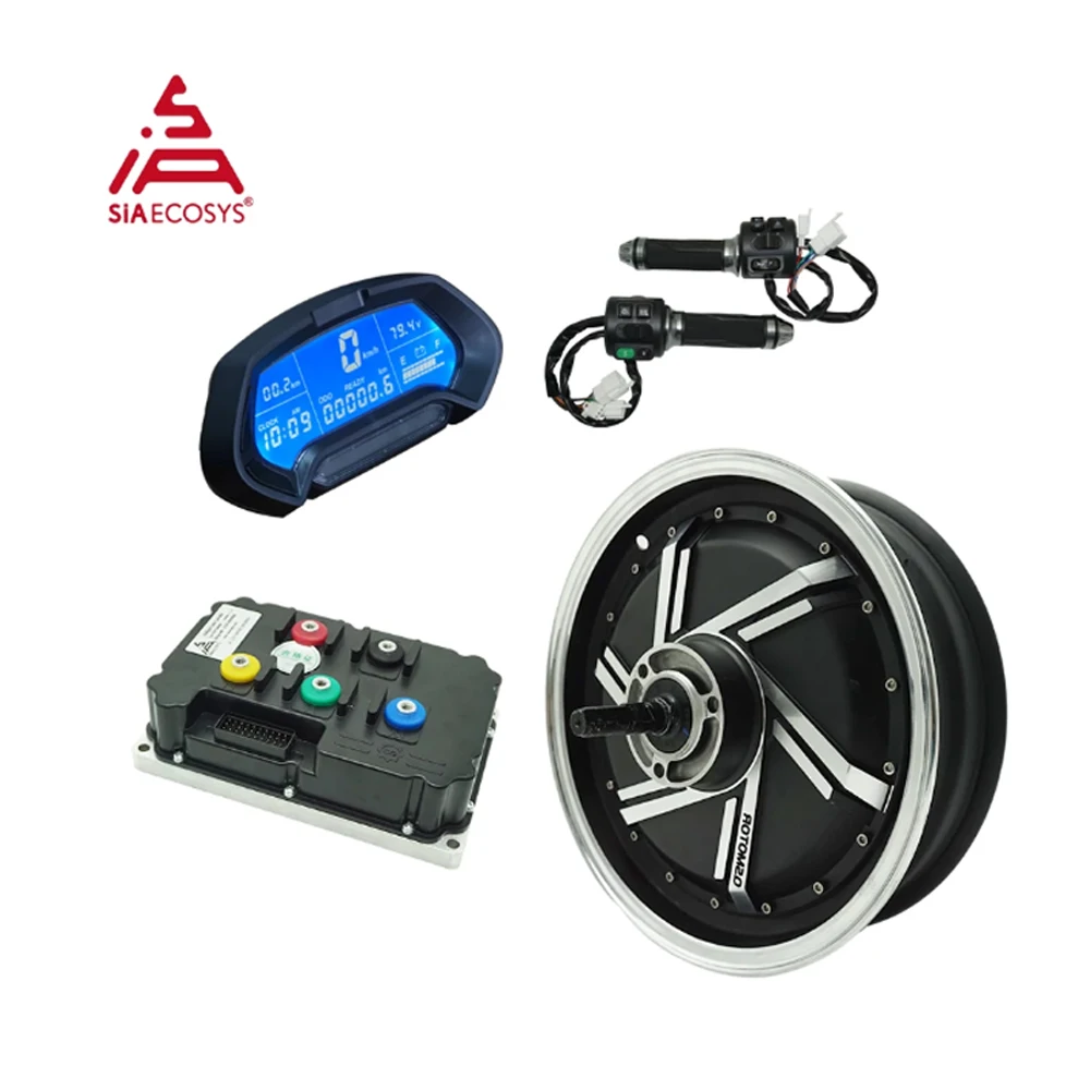 QS MOTOR QS273 8000W V4 Hub Motor 96V 140KPH Conversion Kit With SIA YQ96850 Controller for Electric Motorcycle E-Scooter