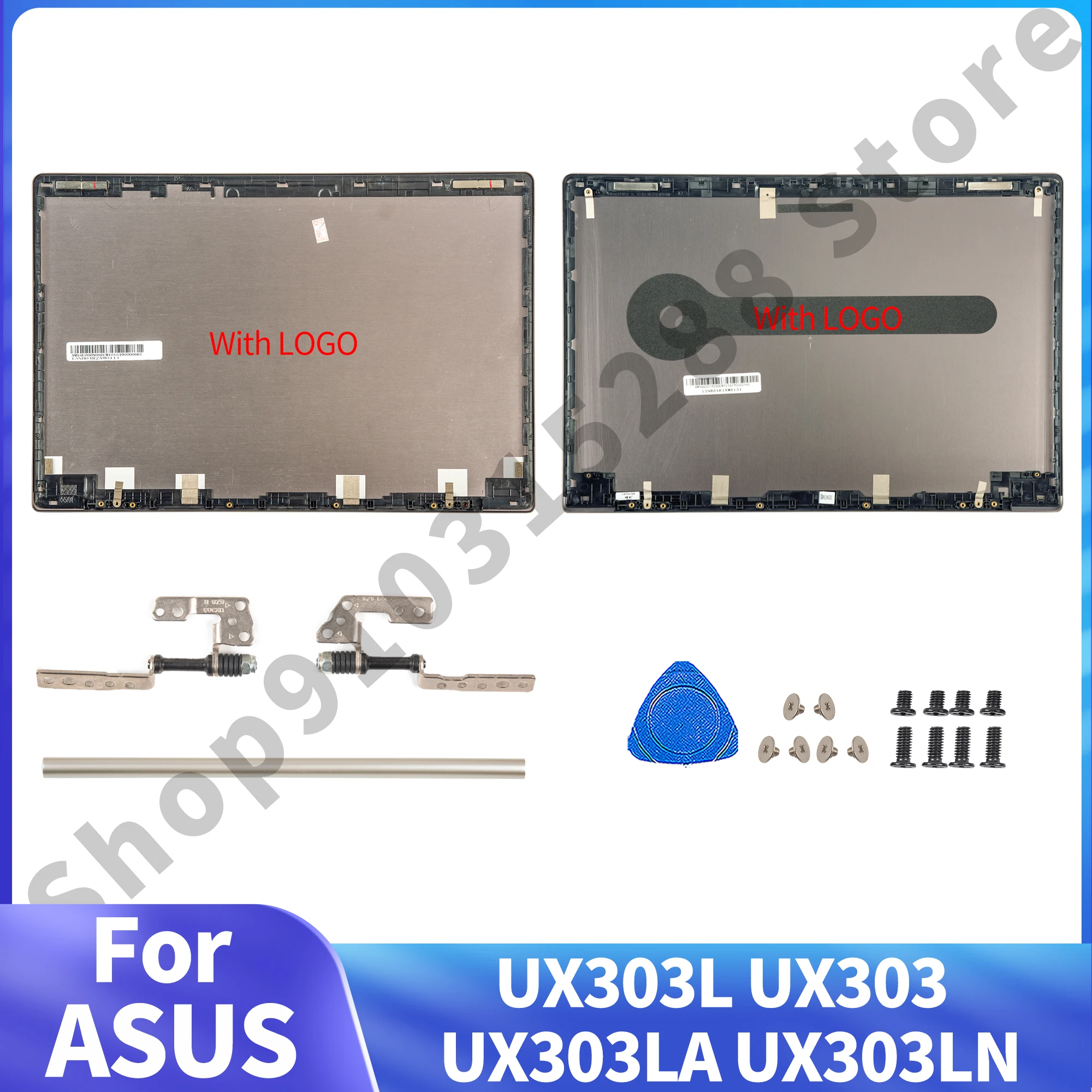 오리지널 후면 커버 힌지 커버 상단 노트북 케이스, ASUS UX303L UX303 UX303LA UX303LN 용 새 부품, 샴페인 교체 