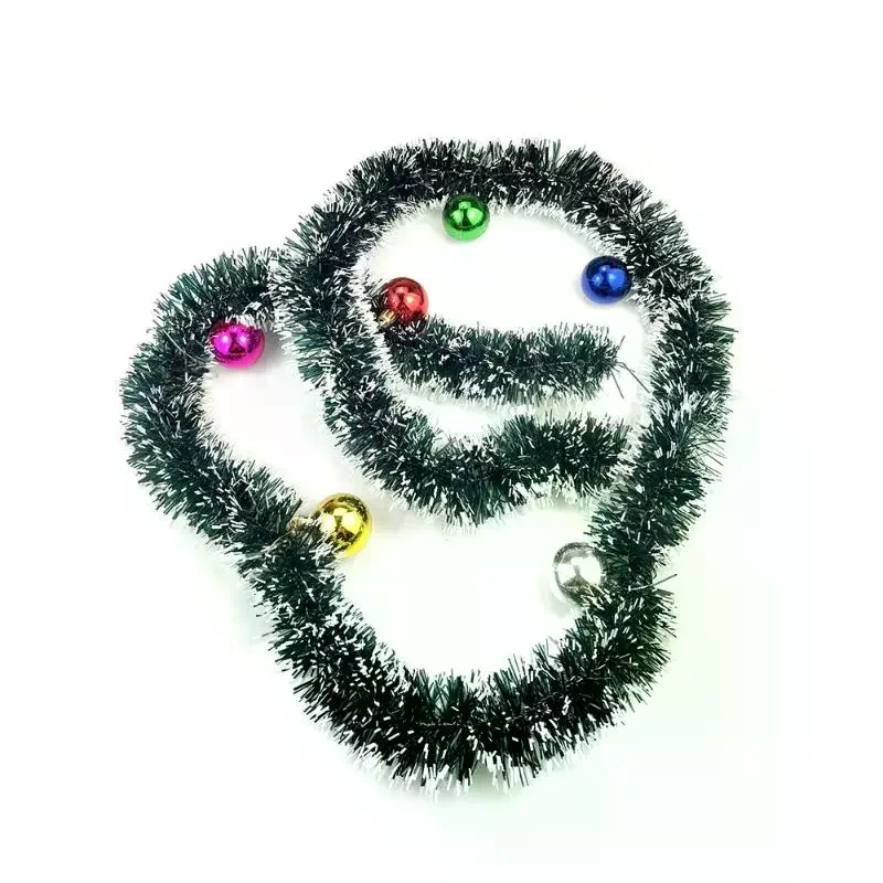 1PCS 2M Christmas Tree Tinsel Garland Christmas Decor For Home 2026 Metallic Twist Garland Xmas Ornament New Year Party Decor