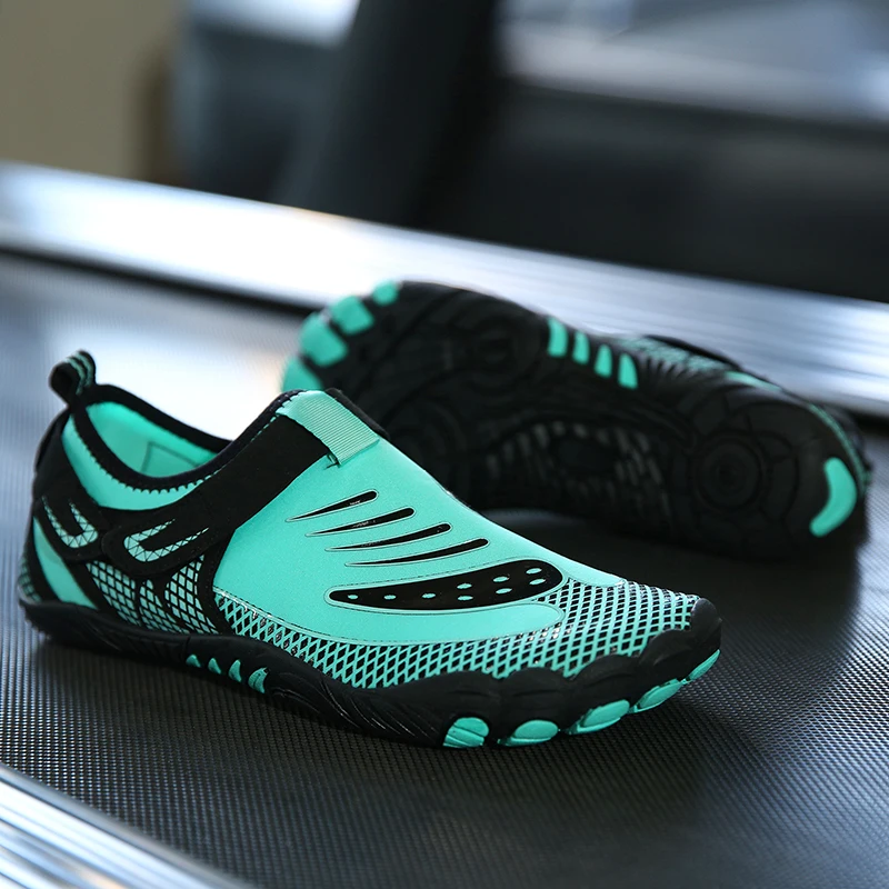 Barefoot Beach Aqua Shoes Air Mesh Cloth Seaside Surfing Swimming Outdoor Upstream Sneakers Magic Tape Five Fingers Footwear