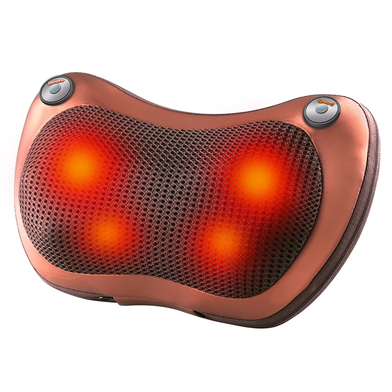 

Massage Pillow ElectricCopper Moto ​8 Speed Head Shoulder Back Heating Kneading Infrared Therapy Pillow Shiatsu Neck Massager